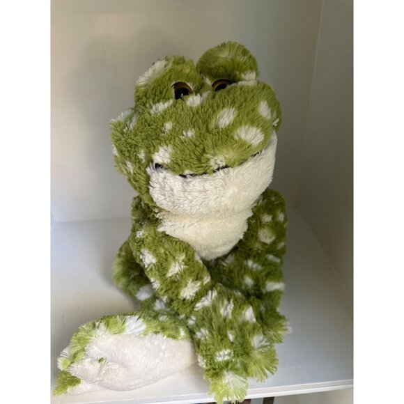 Ganz large 18 in Plush Green & White Polka Dot Frog Stuffed Animal Toy - Picture 5 of 6